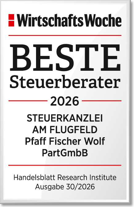 Auszeichnung der WirtschaftsWoche zu eine von 42 Top-Steuerberatungen